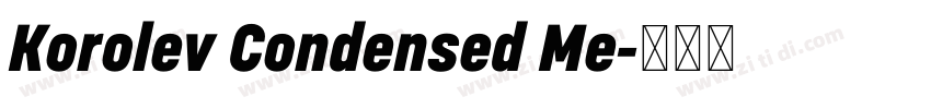 Korolev Condensed Me字体转换